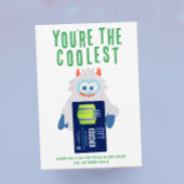 Whimsical Yeti Holiday Gift Kaart Houder