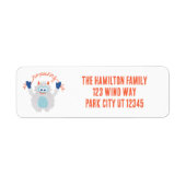Whimsical Yeti No Peking Holiday Retouradres Etiket (Voorkant)