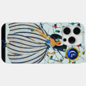 WHIMSICAL YOUNG GIRL Beauty Mode Blue Monogram Case-Mate iPhone Case (Achterkant (horizontaal))