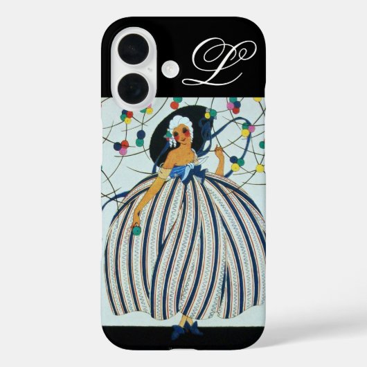WHIMSICAL YOUNG GIRL MONOGRAM/Beauty Mode Case-Mate iPhone Case (Achterkant)