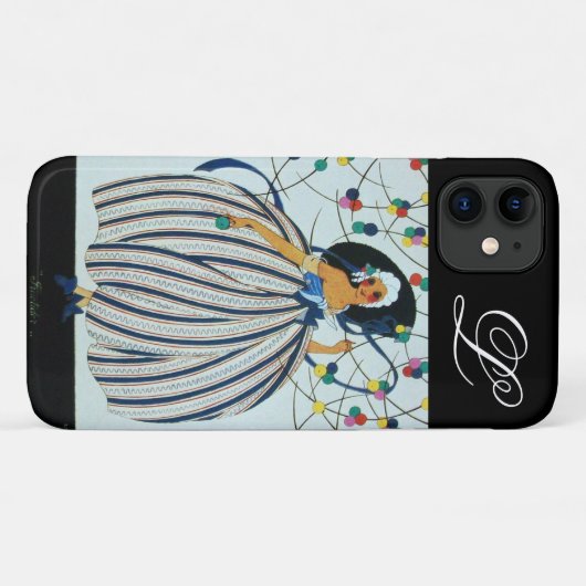 WHIMSICAL YOUNG GIRL MONOGRAM/Beauty Mode Case-Mate iPhone Case (Achterkant (horizontaal))