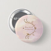 Whimsical Zacht Roze Zing Ochtend Vogels Ronde Button 5,7 Cm (Voorkant /achterkant)
