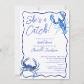 Whimsical Ze is een Catch Blue Coastal Vrijgezelle Kaart (Voorkant)