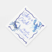 Whimsical Ze is een Catch Blue Coastal Vrijgezelle Servet (Hoek)