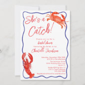 Whimsical Ze is een Catch Red Coastal Vrijgezellen Kaart (Voorkant)