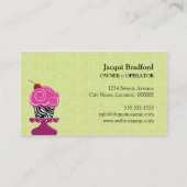 Whimsical Zebra Bakery Visitekaartje (Achterkant)