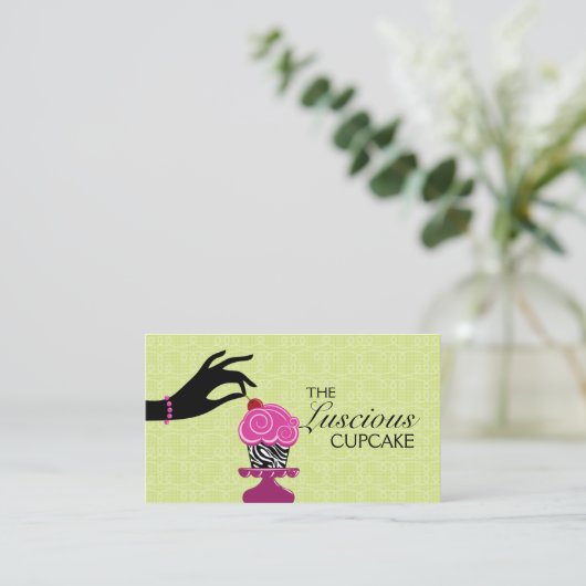 Whimsical Zebra Bakery Visitekaartje (Staand voorkant)