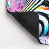 Whimsical Zebra Bloemen Roze Blauwgroen Groene Dai Muismat (Hoek)