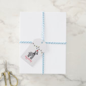 Whimsical-Zebra Cadeaulabel (Met Touw)