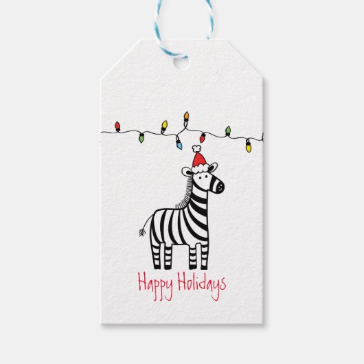 Whimsical-Zebra Cadeaulabel (Voorkant)