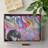 Whimsical Zebra Floral Daisy Decoupage Tissuepapier (Geschenk)
