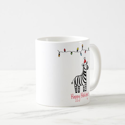 Whimsical-Zebra Koffiemok (Voorkant rechts)