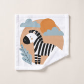 Whimsical Zebra Scandinavische beïnvloed Bad Handdoek (Wasdoekje)
