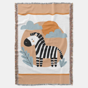 Whimsical Zebra Scandinavische beïnvloed Deken