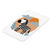 Whimsical Zebra Scandinavische beïnvloed Magneet (Linkerzijde)