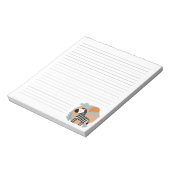 Whimsical Zebra Scandinavische beïnvloed Notitieblok (Linkerzijde)