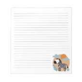 Whimsical Zebra Scandinavische beïnvloed Notitieblok (Voorkant)