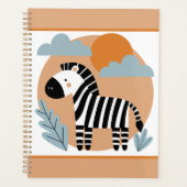 Whimsical Zebra Scandinavische beïnvloed Planner (Voorkant)