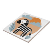 Whimsical Zebra Scandinavische beïnvloed Tegeltje (Zijkant)