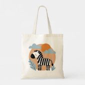 Whimsical Zebra Scandinavische beïnvloed Tote Bag (Achterkant)