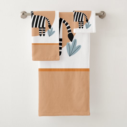 Whimsical zebra Scandinavische invloeden Bad Handdoek (Insitu)