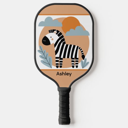 Whimsical zebra Scandinavische invloeden Pickleball Paddle (Voorkant)