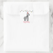 Whimsical-Zebra Vierkante Sticker (Tas)