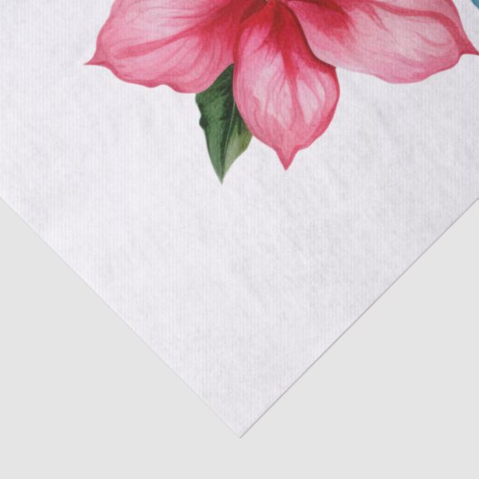 Whimsical Zee Schildpad & roze bloemen Tissuepapier (Detail)