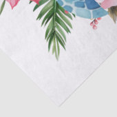 Whimsical Zee Schildpad & roze bloemen Tissuepapier (Detail)