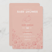 Whimsical Zee Thaise Baby shower Invitation Kaart (Voorkant / Achterkant)