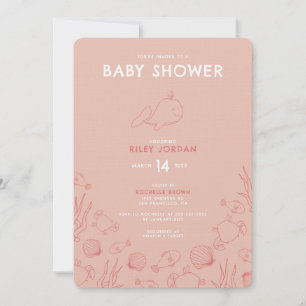Whimsical Zee Thaise Baby shower Invitation Kaart