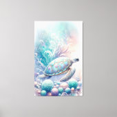 Whimsical Zee Turtle Wall Art Canvas Afdruk (Voorkant)