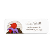 Whimsical Zeemeermin en Maan Retouradres Etiket (Voorkant)