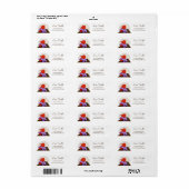 Whimsical Zeemeermin en Maan Retouradres Etiket (Full Sheet)