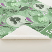 Whimsical Zeemeermin Groen Abstract Sherpa Deken (3/4)