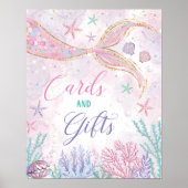 Whimsical Zeemeermin Kaarten & Geschenken Feestbor Poster (Voorkant)