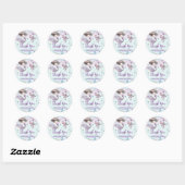 Whimsical Zeemeermin Onder het Zee Baby shower Fav Ronde Sticker (Vel)