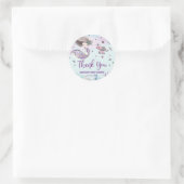 Whimsical Zeemeermin Onder het Zee Baby shower Fav Ronde Sticker (Tas)