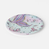 Whimsical Zeemeermin Onder het Zee Mercat Verjaard Papieren Bordje (Gekanteld)