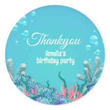 Whimsical Zeemeermin Onder het Zee Verjaardag