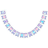 Whimsical Zeemeermin Staart Gelukkige Verjaardag Vlaggetjes (Alle)