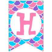 Whimsical Zeemeermin Staart Gelukkige Verjaardag Vlaggetjes (Tweede vlag)