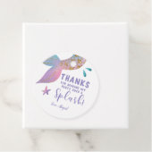 Whimsical Zeemeermin Verjaardagsfeestje Dank u Bedankjes Labels (In situ)