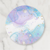 Whimsical Zeemeermin Verjaardagsfeestje Dank u Bedankjes Labels (Achterkant)