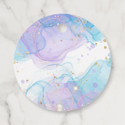 Whimsical Zeemeermin Verjaardagsfeestje Dank u Bedankjes Labels (Achterkant)