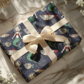 Whimsical Zeemeermin & Zee Creatures Ocean Cadeaupapier
