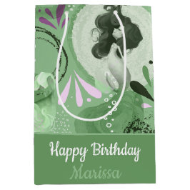 Whimsical Zeemeerminnen Groen Abstract Medium Cadeauzakje