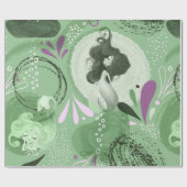 Whimsical Zeemeerminnen Groen Abstract Patroon Cadeaupapier (Vlak)