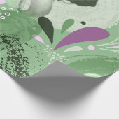 Whimsical Zeemeerminnen Groen Abstract Patroon Cadeaupapier (Hoek)