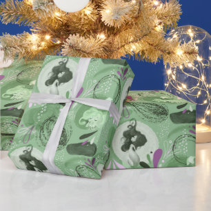 Whimsical Zeemeerminnen Groen Abstract Patroon Cadeaupapier